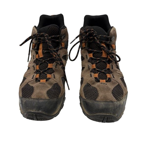 Merrell Yokota 2 Mid Hiking Boots Waterproof Suede Mesh J77375 Mens Sz 12 Brown - Picture 3 of 9